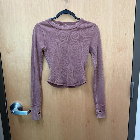 FP Movement by Free People Tops - Free People Movement Mauve Ribbed Long Sleeve XS/S